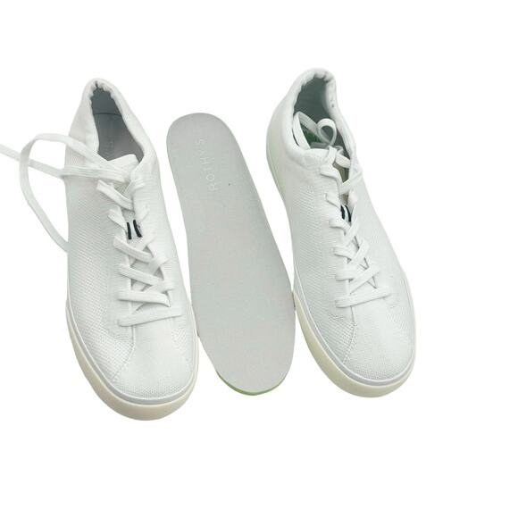 Rothy’s The Lace Up Sneaker Soft Flexible Upper Bright White Size W11.5 NWOB - Picture 9 of 10
